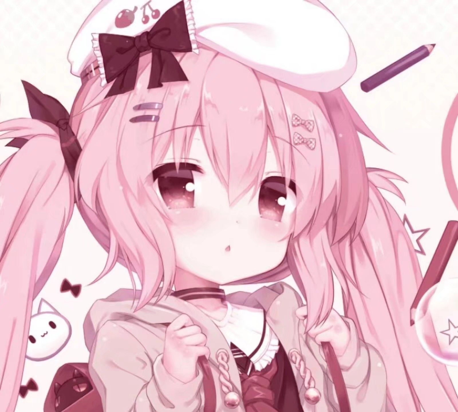 可爱的双马尾动漫女生头像,宅男们最少认识一个