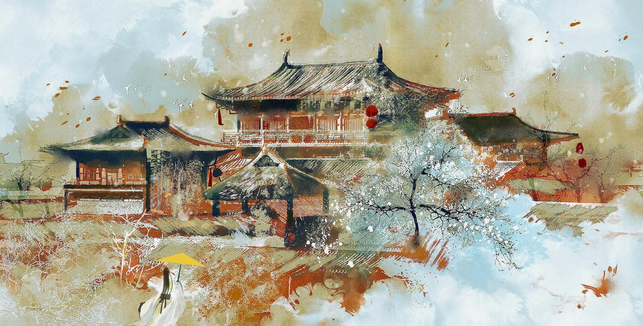 唯美古风 | 禅心已作沾泥絮,不逐春风上下狂_高清图集_新浪网