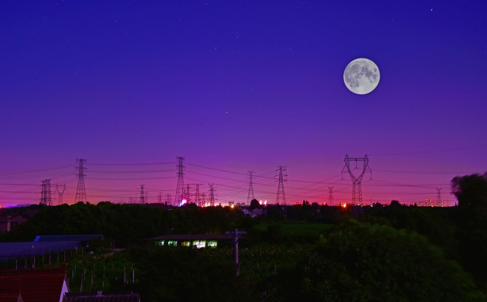 一百年六次,十五的月亮十四园,昨晚摄于江苏无锡斗山.