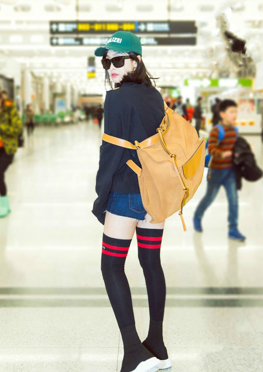 今夏流行"短裤 长袜"的穿法,显高还遮肉,吴昕李宇春都心动了