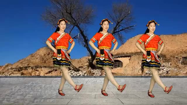 网红彝族弦子舞《三步弦》节拍太好玩,忍不住了