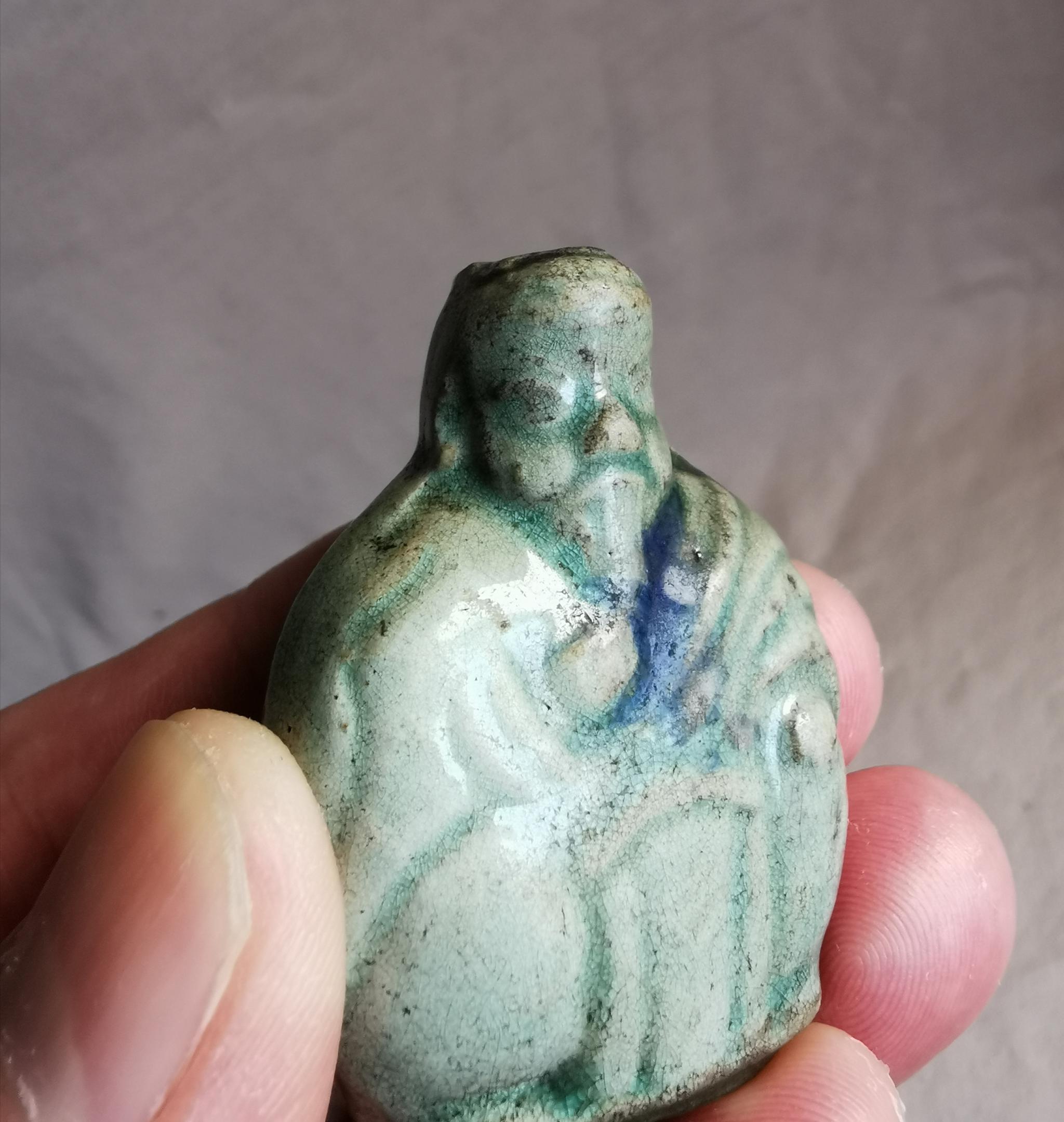 明或清初期绿釉小药瓶