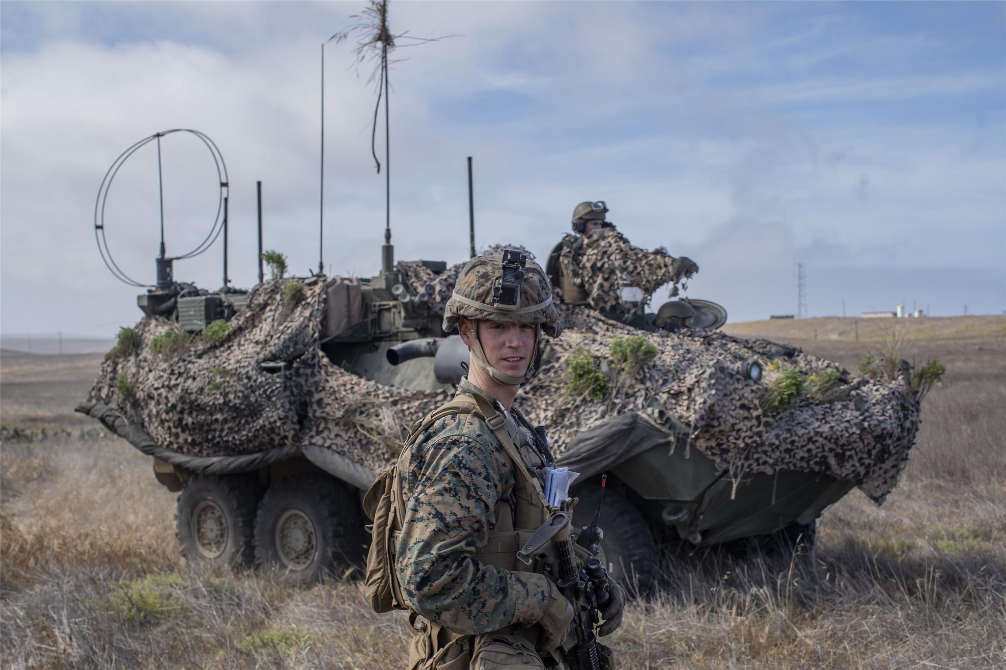 海军陆战队第11分队开展无人机反侦察训练