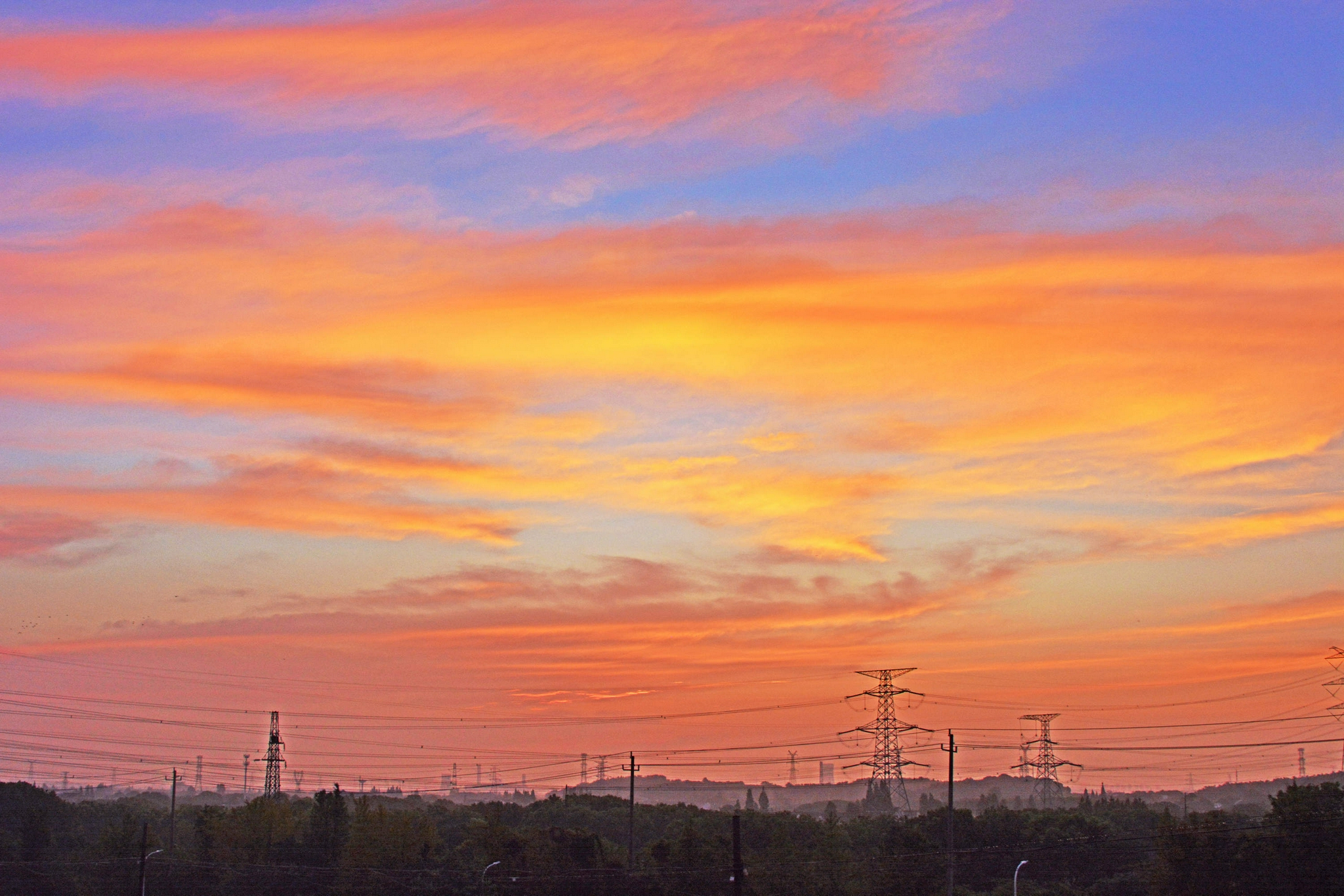 日出朝霞山村美