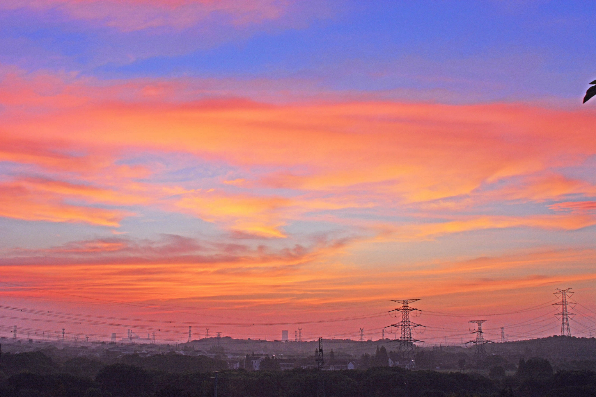 日出朝霞山村美