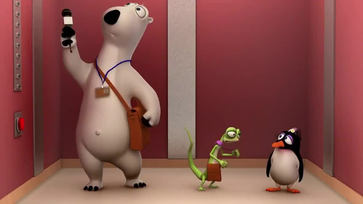 倒霉熊戏精倒霉熊演戏演上瘾得意之时被门板拍晕