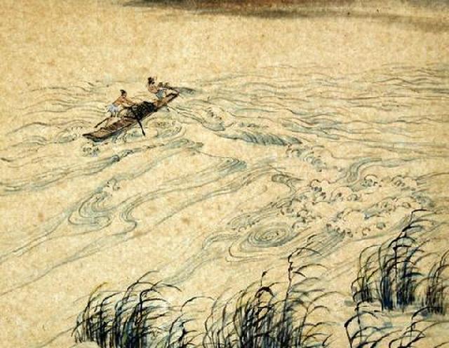 渔者:捕鱼的人.注君看一叶舟,出没风波里.江上往来人,但爱鲈鱼美.