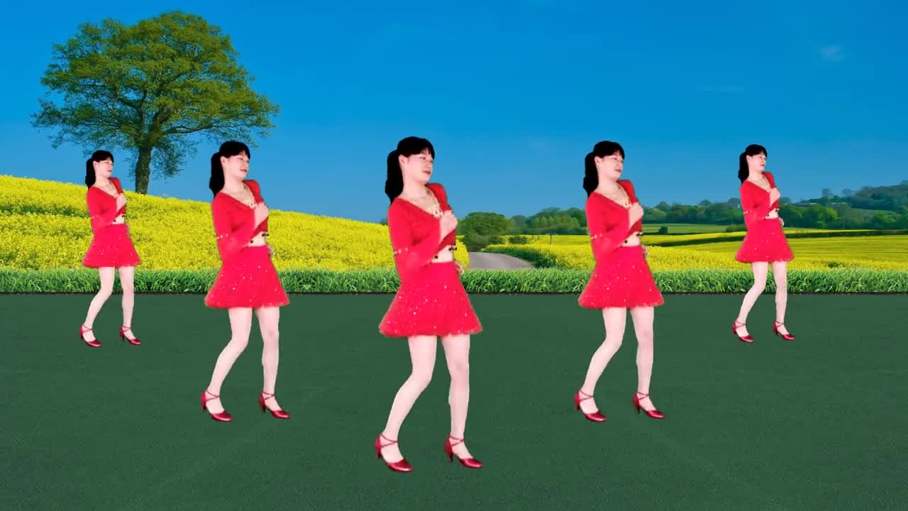 暖心歌曲广场舞《快乐是福》太阳东升还西落,一辈子怎么都是活