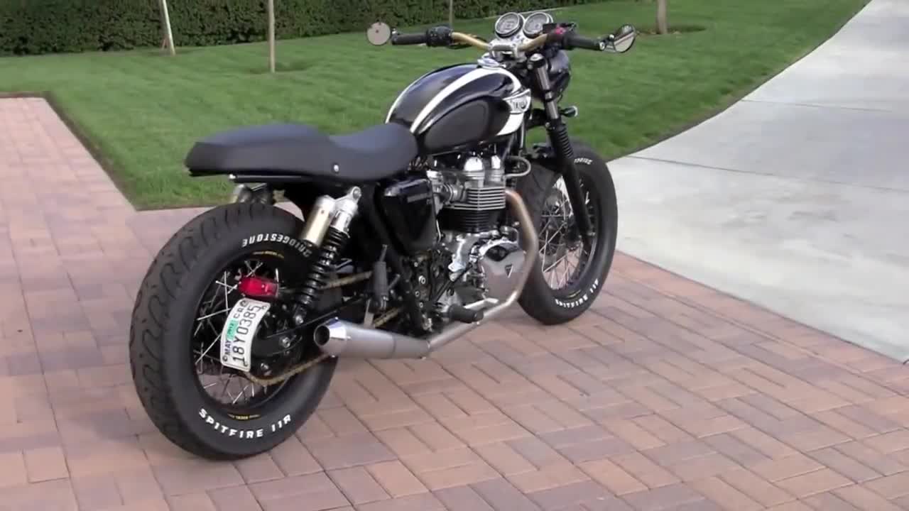 英伦复古摩托车,胜利triumpht100巡航摩托车