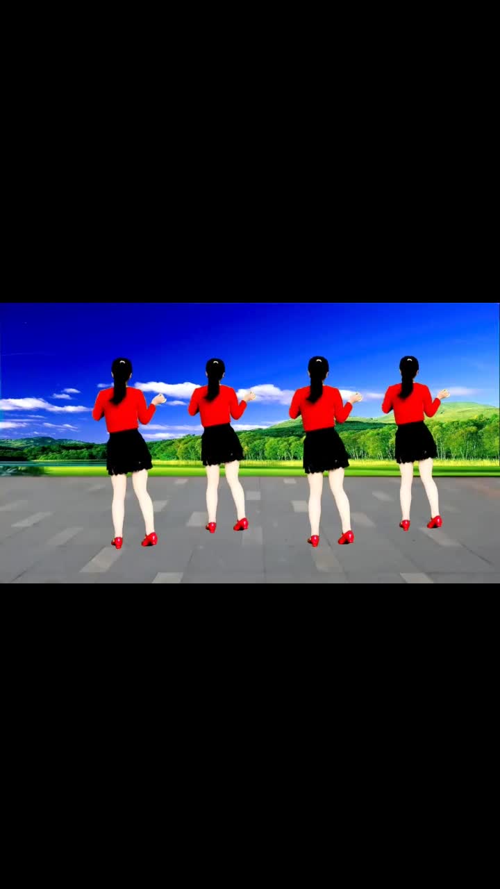 广场舞歌曲《凤凰传奇 - 月亮之上 自由飞翔》活力动感,舞步