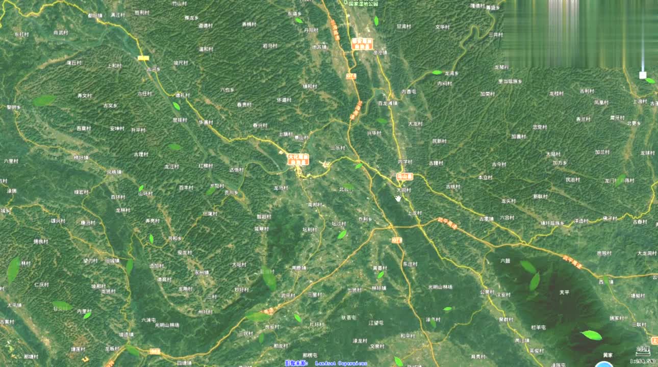 卫星图看广西南宁市马山县永州镇