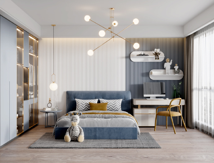 适合青少年的卧室设计效果_高清图集_新浪网