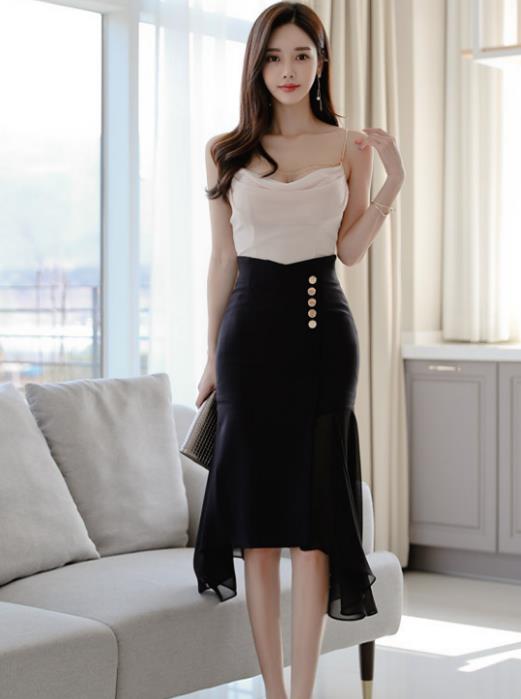 孙允珠,藤蔓绞花仲夏釉彩砂色鱼尾裙