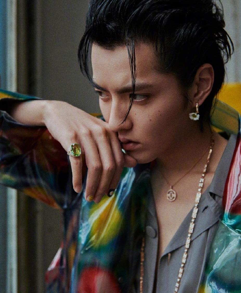 吴亦凡"油头"发型冷冽帅气,顶奢代言人时尚演绎,行走的衣架子__财经