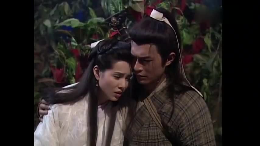 神雕李莫愁情花毒发纵身跳入火海裘千尺和公孙止同归于尽