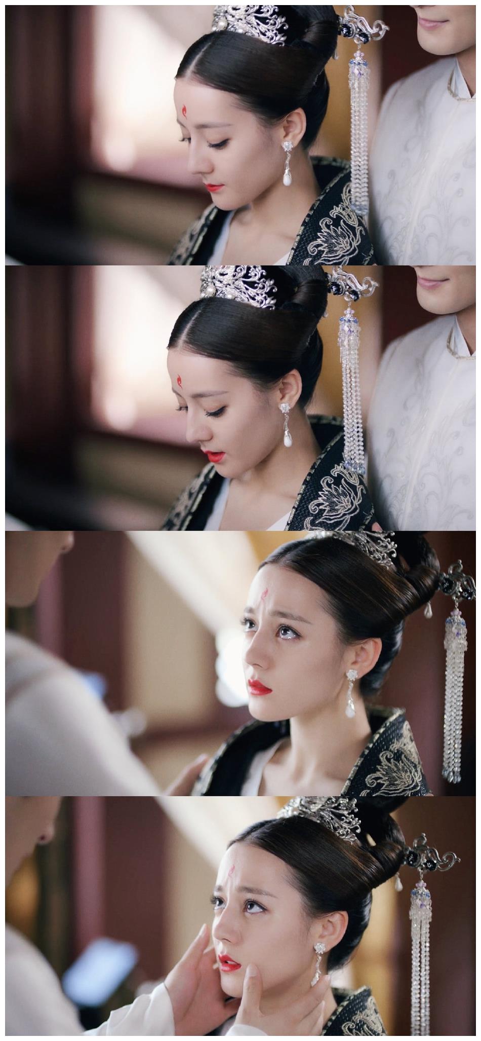 热巴新剧大婚造型绝美 眼眸含水红唇娇艳