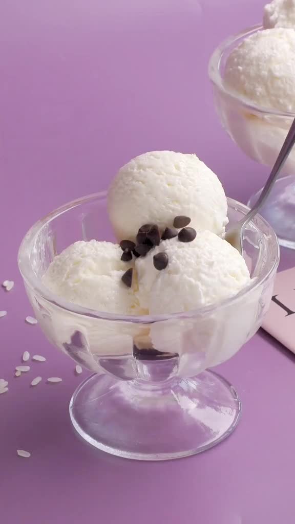 大米还能做冰淇淋口感超糯超好吃