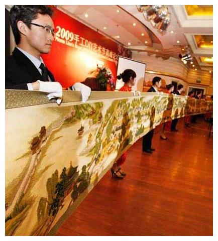 世界上最长的十字绣艺术品清明上河图