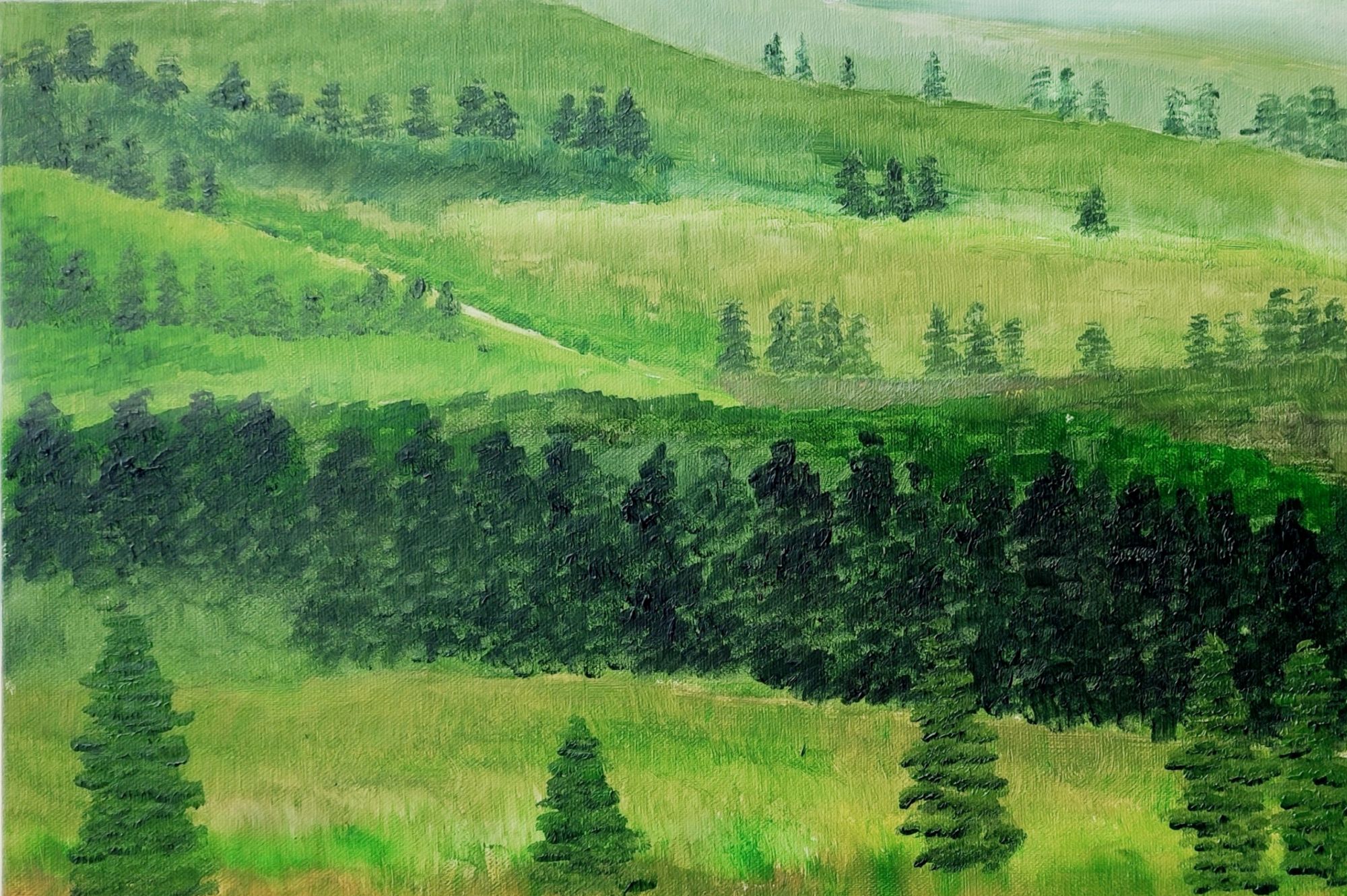 胡维平油画作品《七月》