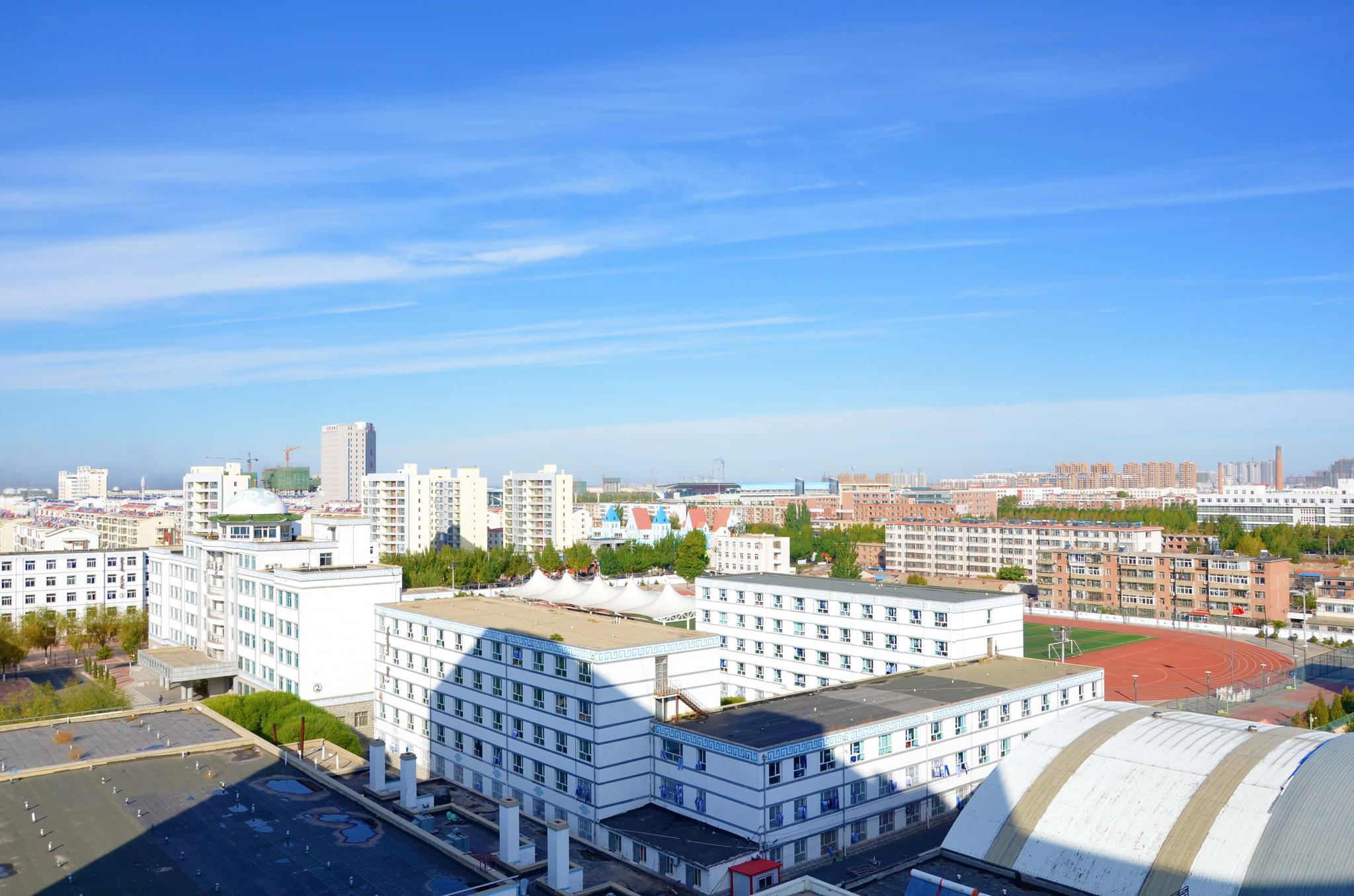 俯瞰通辽市蒙古族中学,原创拍摄