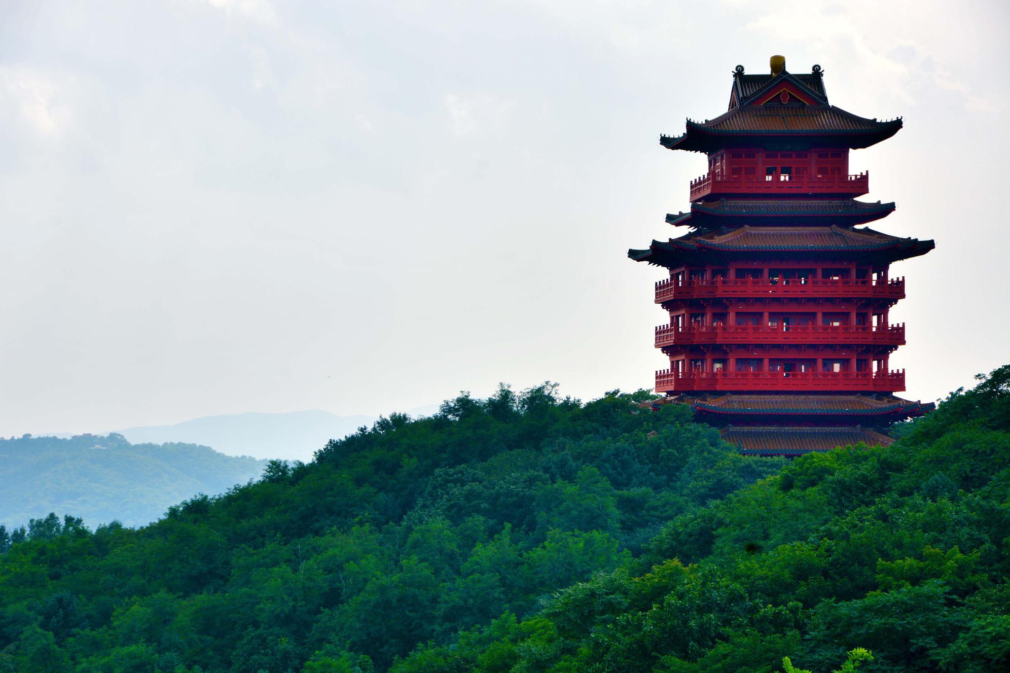 丹东锦江山公园最高处俯瞰丹东全貌,原创拍摄