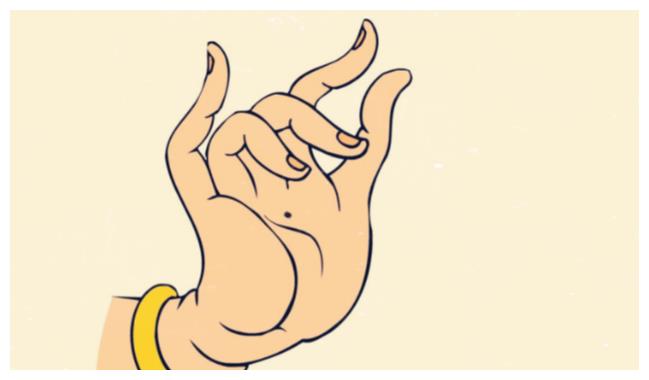 手握金竹必暴富四种发财手越来越富有