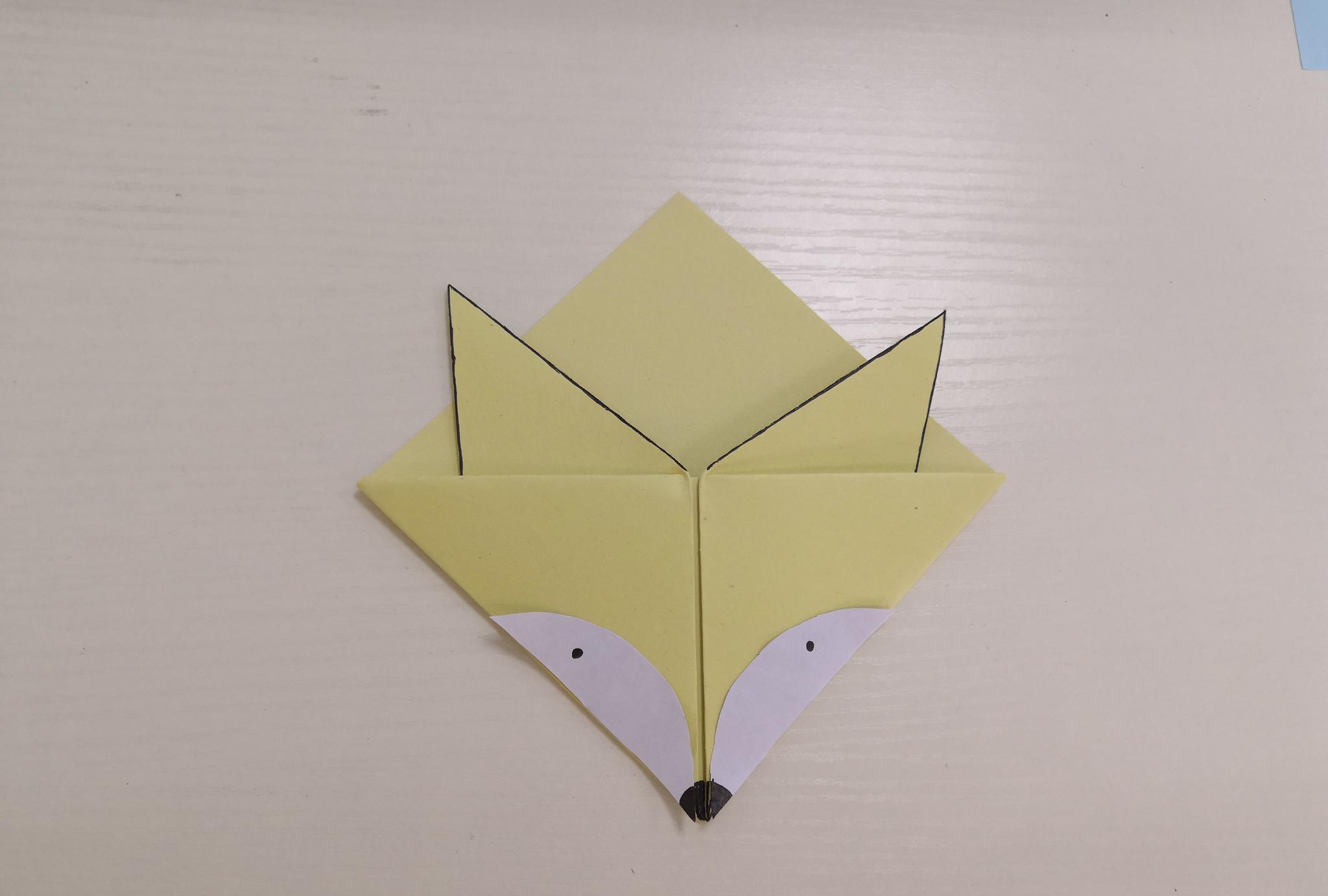 小狐狸书签折纸,创意十足且超实用哦,赶快动手折起来_高清图集_新浪网