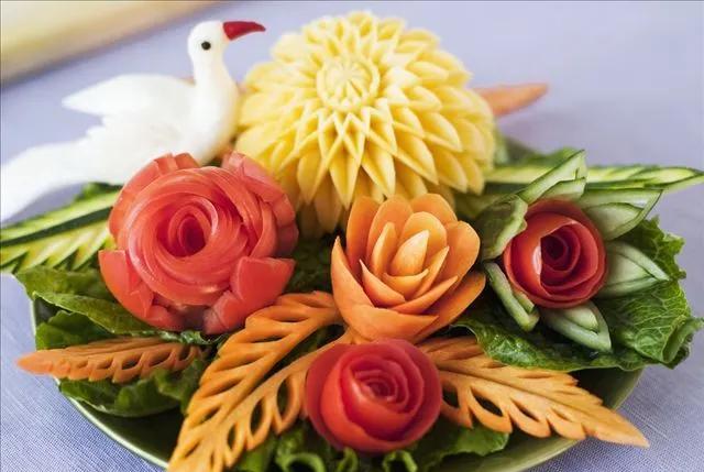 食物大雕花艺术