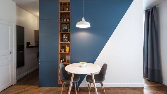 超美又有创意的撞色墙面_高清图集_新浪网