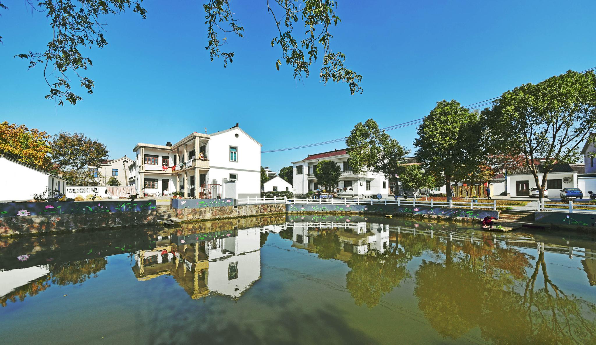 美丽乡村南古庄,精心打造颜值大提升.江苏无锡锡山东港港南村.
