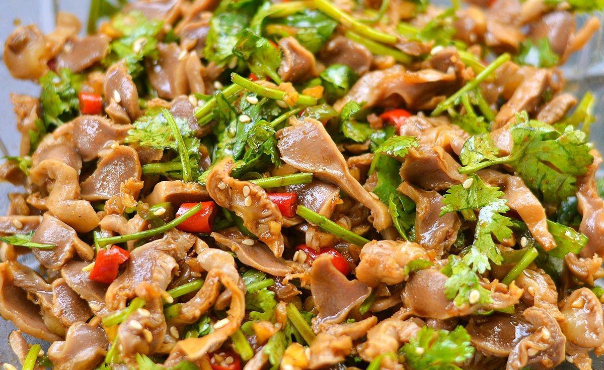 辣脆爽口的凉拌鸡胗自己在家做原来这么简单非常好的下酒菜