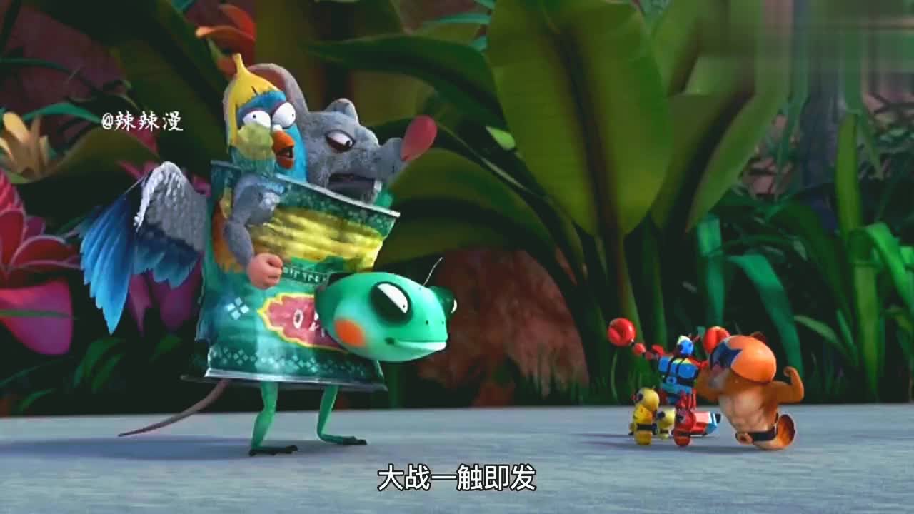 爆笑虫子查克集结虫子变身成超级机甲战神,一拳撂倒鼠头帮