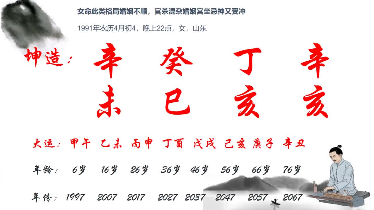 八字算命,女子遇到这种命局,定是二婚命