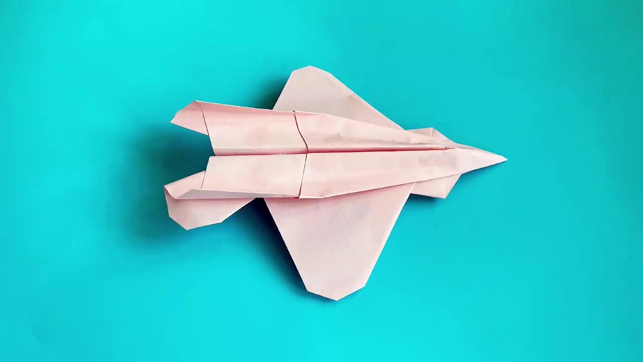 教你折纸f22战斗机纸飞机,简单好玩,可以飞