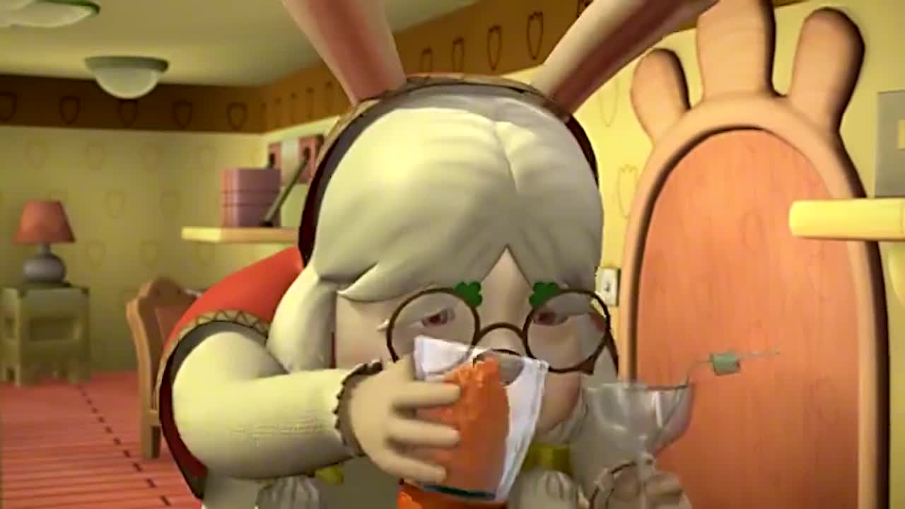 小瑞与大魔王:兔子奶奶好可爱,把胡萝卜榨成汁,这样才美味