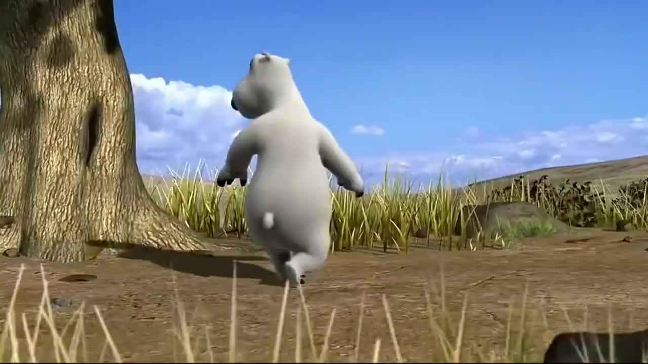 贝肯熊倒霉熊仗势欺人恐吓小企鹅抢走人家的秋千