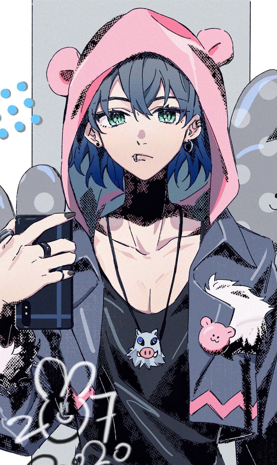 鬼灭之刃同人插画,穿上现代装的他们,潮流感十足