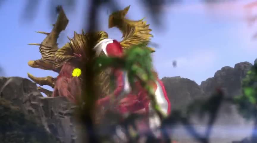 艾塔尔加打败了高斯奥特曼,胜利后学奥特曼的招牌动作