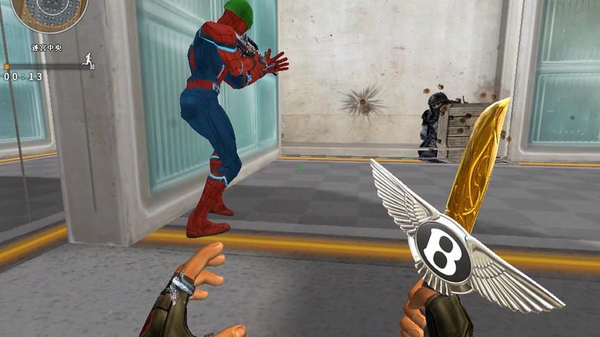 cf越南服搞笑沙雕,用假喷涂来吓唬暴龙战士!