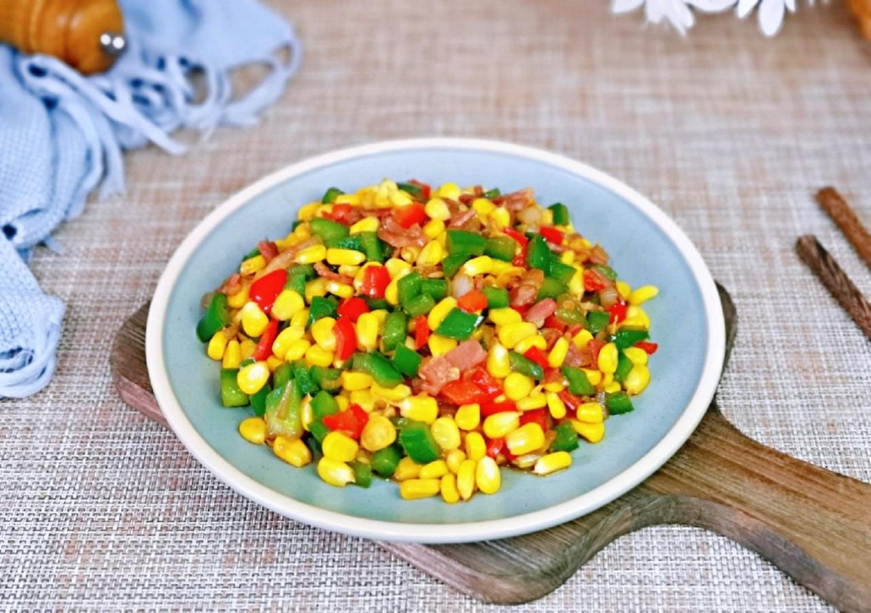 家常彩椒玉米粒,色彩鲜艳很好看,味道也是超赞_高清图集_新浪网