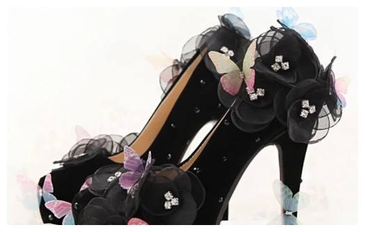 十二星座专属黑色高跟鞋摩羯座油光锃亮双鱼座精致大方