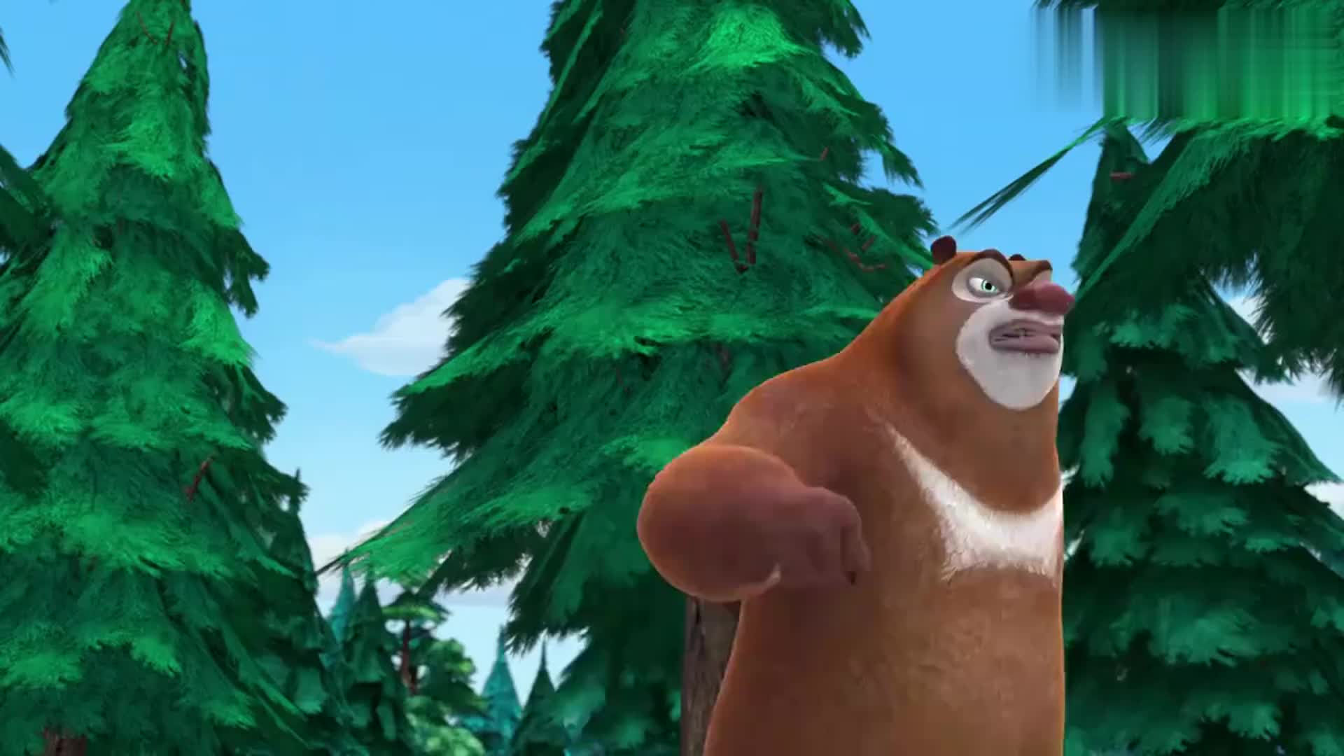 熊出没-光头强有点反常呀,竟不怕熊大熊二,这还真是奇事!