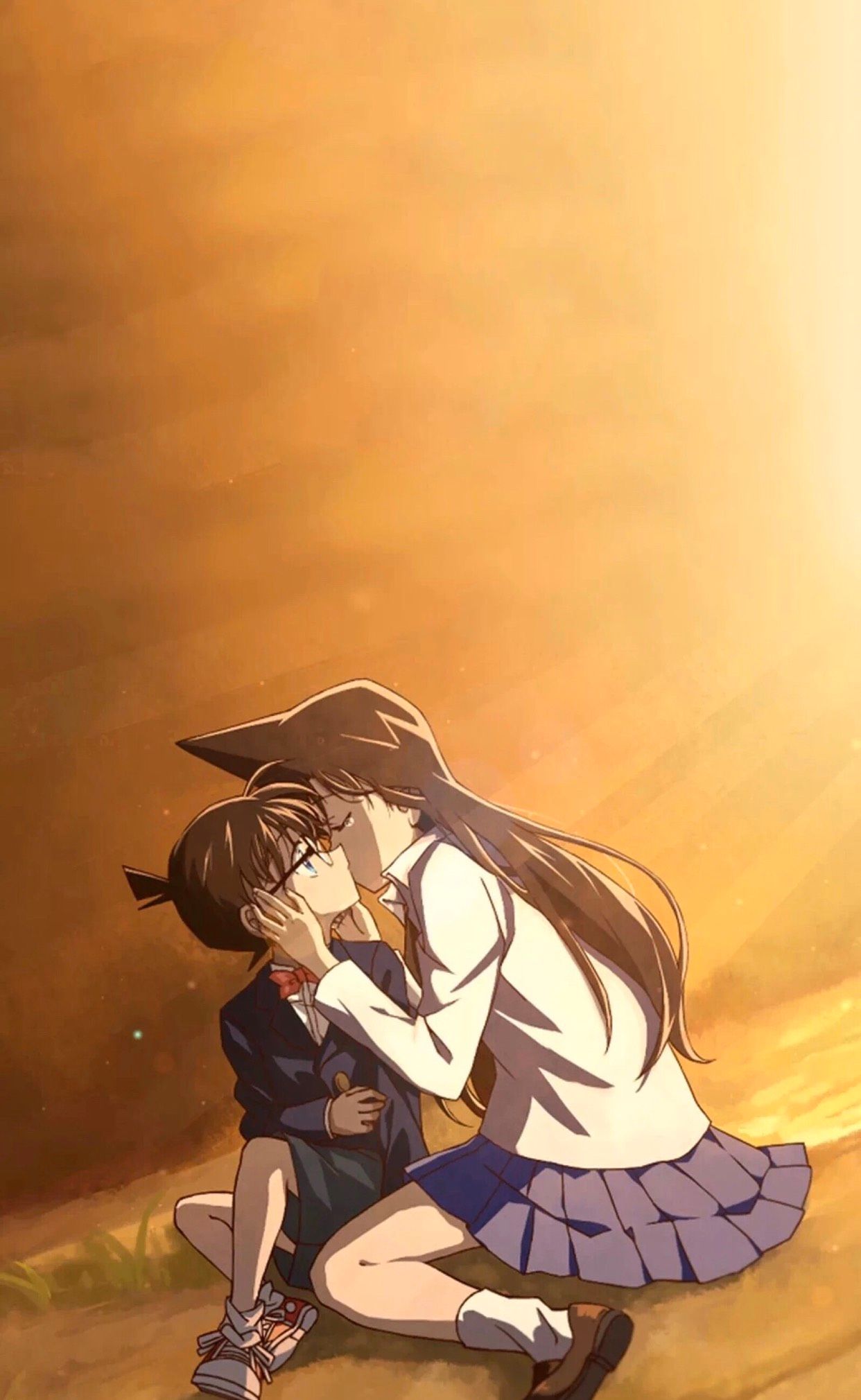 名侦探柯南手机壁纸|柯南和阿兰的甜蜜狙击