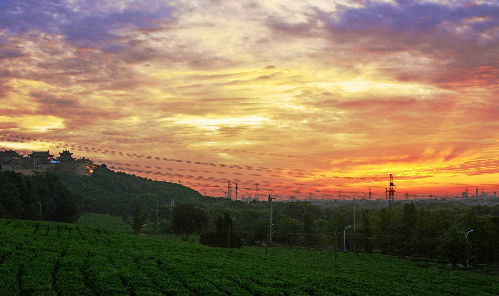 晨拍斗山云霞美
