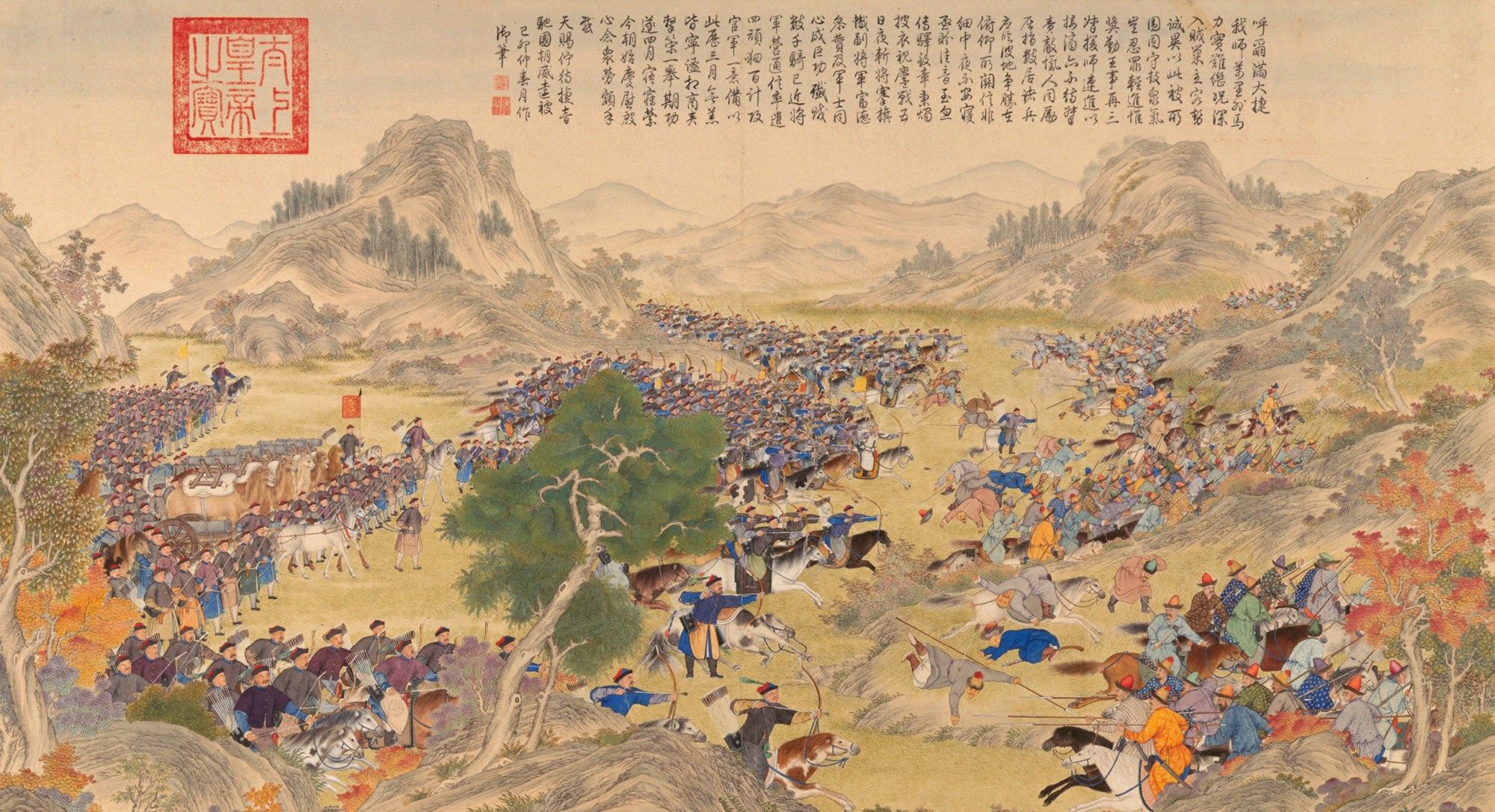 郎世宁的铜版画,还你一个真实的战争场景