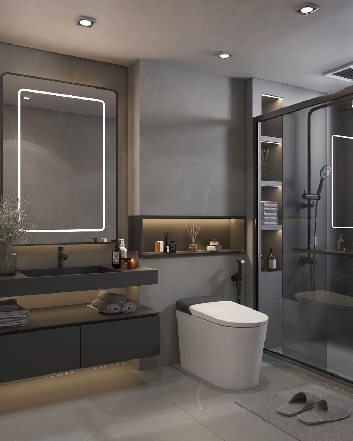 意式轻奢风卫生间设计效果!