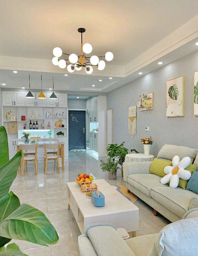 90平小清新风格家装