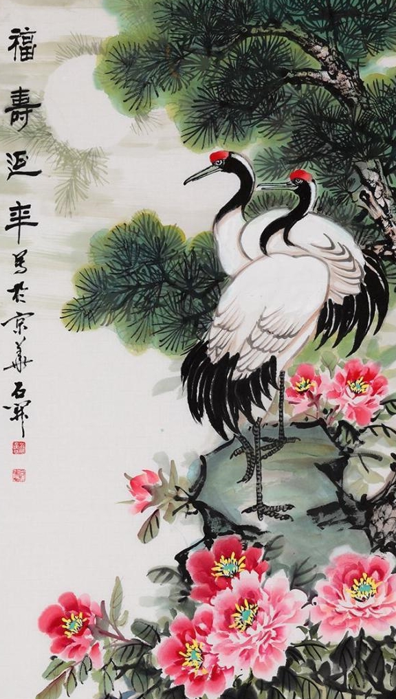 俗话说松鹤延年,其实就是表示家中老人高寿的意思.
