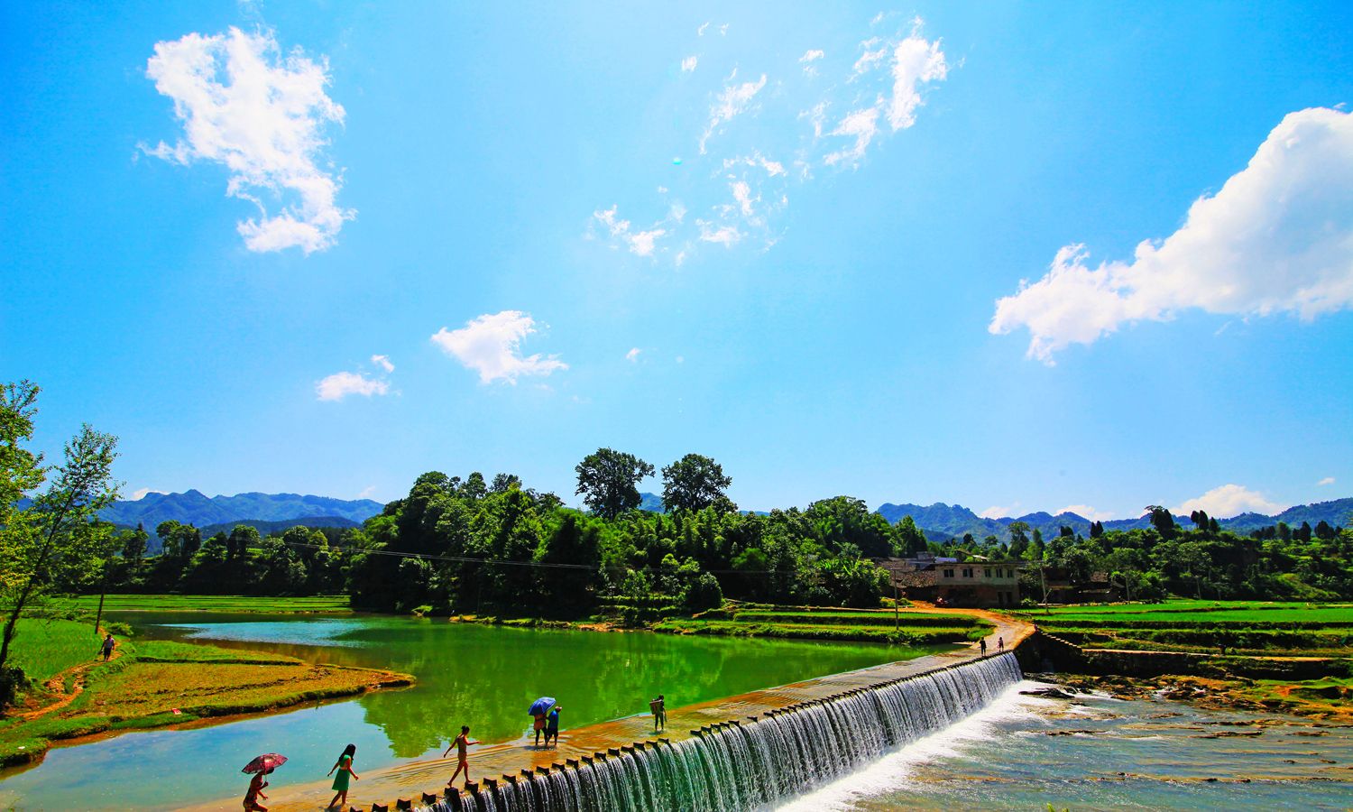 贵州遵义凤冈坝上风光,拦河坝原来也可以这么美丽