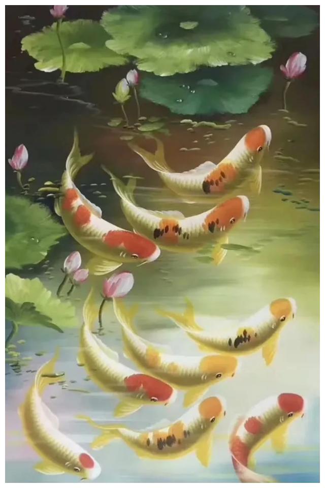 吉祥富贵九鱼转运图